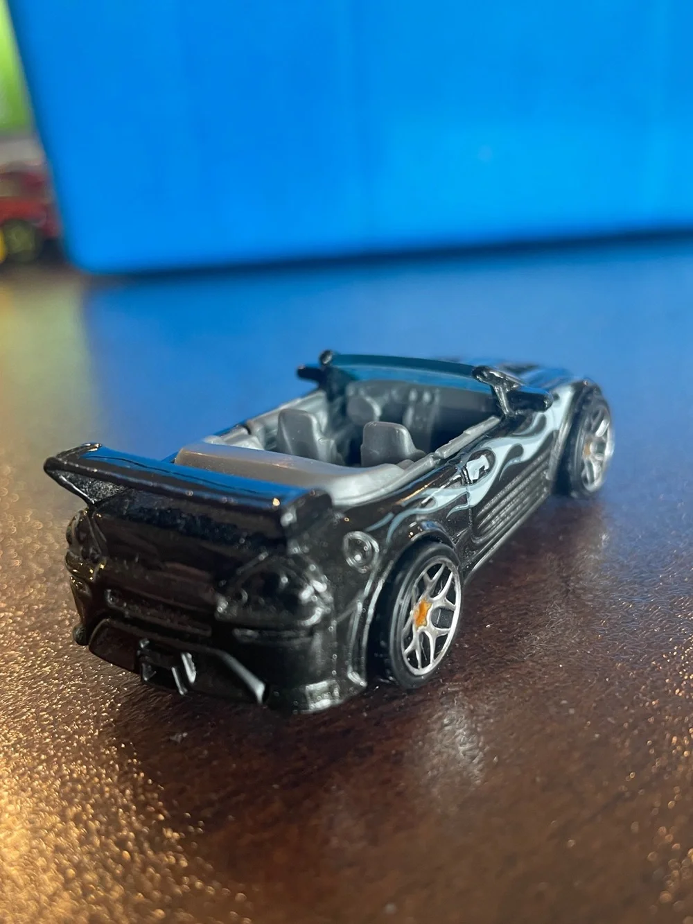 Hot Wheels 2004 Mitsubishi Eclipse Spyder Black Silver Flames Diecast 1:64